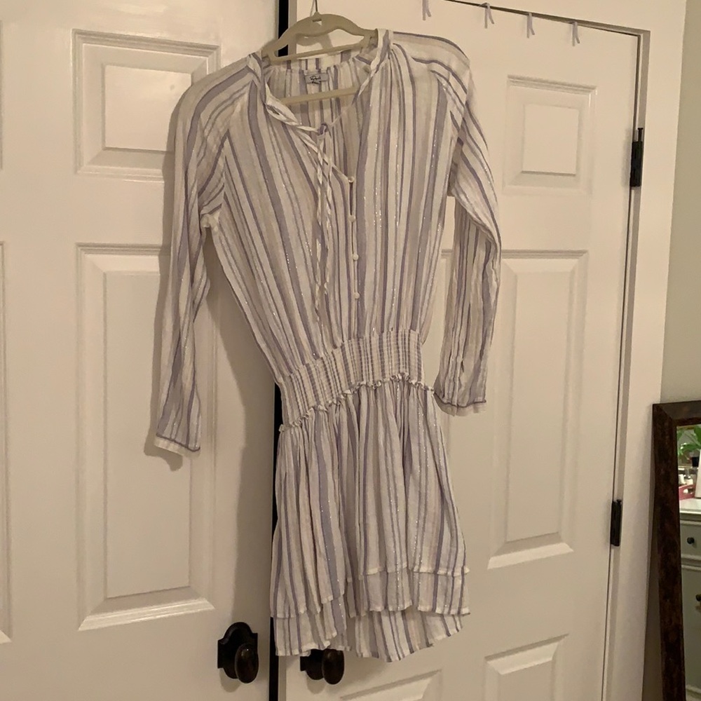 Rails blue and white dress